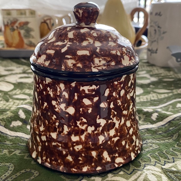 Stangl Hand Painted Sugar Bowl. Sponge ware Effect. Pottery looks new. Pristine - Picture 9 of 13